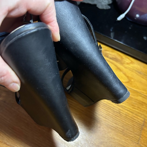 DbDk Fashion Black Wedge Sandals - Picture 5 of 11